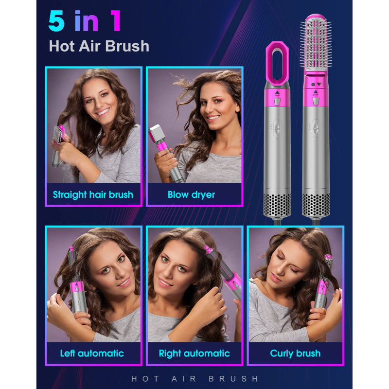 5 In 1 Hair  Dryer Comb& Hair Curler